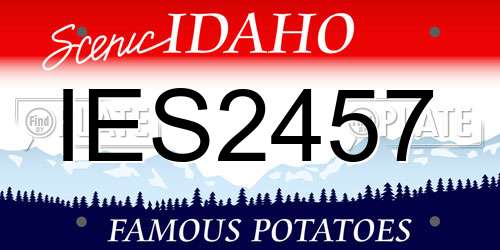 IES2457 Idaho License Plate