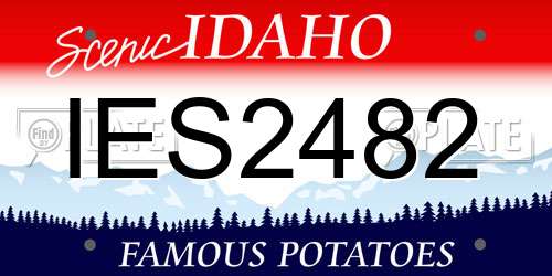 IES2482 Idaho License Plate