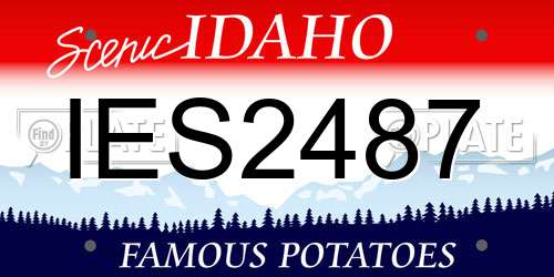 IES2487 Idaho License Plate