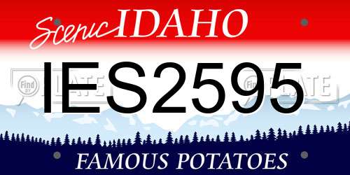 IES2595 Idaho License Plate