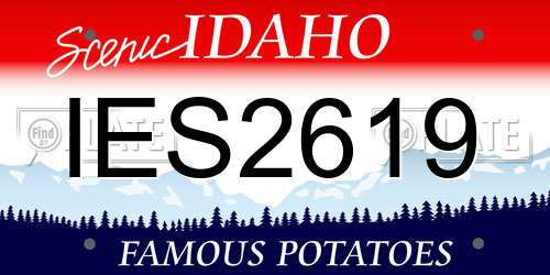 IES2619 Idaho License Plate