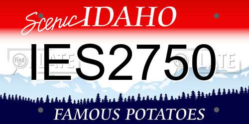 IES2750 Idaho License Plate