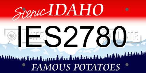 IES2780 Idaho License Plate