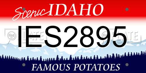 IES2895 Idaho License Plate