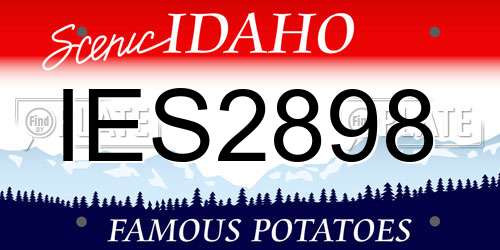 IES2898 Idaho License Plate