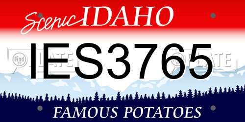 IES3765 Idaho License Plate