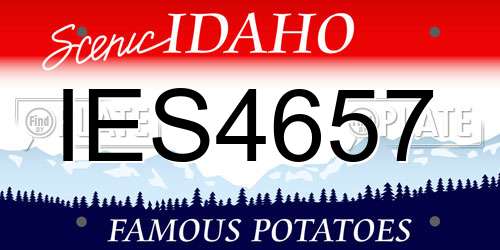 IES4657 Idaho License Plate