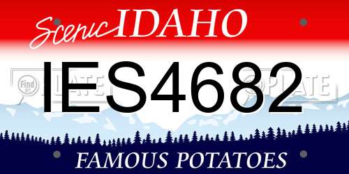 IES4682 Idaho License Plate