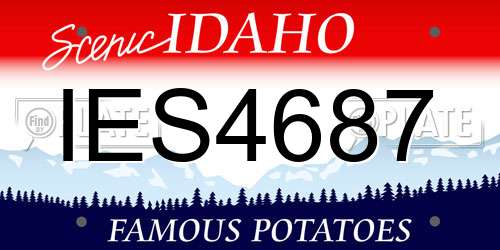 IES4687 Idaho License Plate