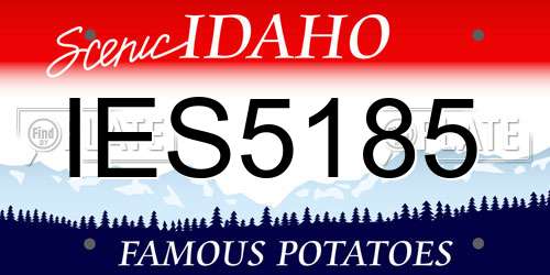 IES5185 Idaho License Plate
