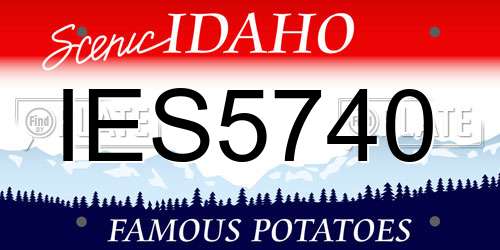 IES5740 Idaho License Plate