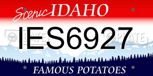 IES6927 Idaho License Plate