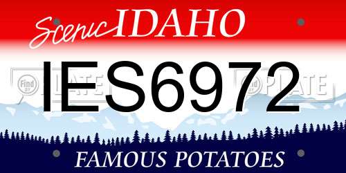 IES6972 Idaho License Plate