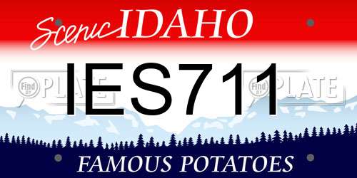 IES711 Idaho License Plate