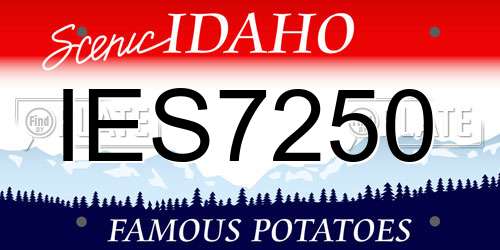 IES7250 Idaho License Plate