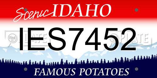 IES7452 Idaho License Plate