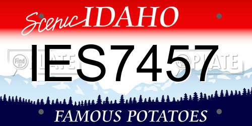 IES7457 Idaho License Plate