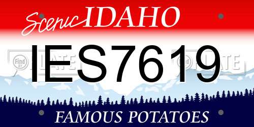 IES7619 Idaho License Plate