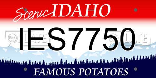 IES7750 Idaho License Plate