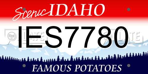 IES7780 Idaho License Plate