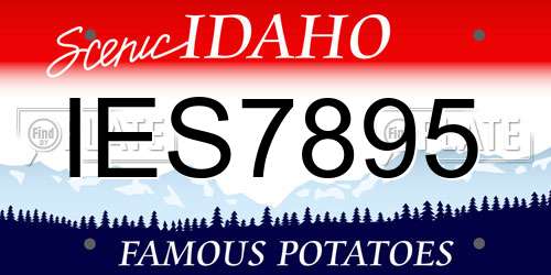IES7895 Idaho License Plate