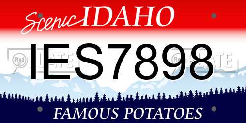 IES7898 Idaho License Plate