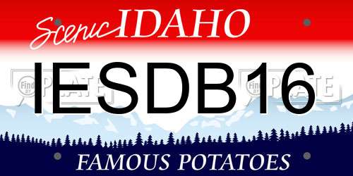 IESDB16 Idaho License Plate