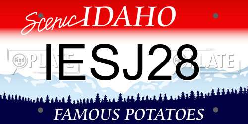 IESJ28 Idaho License Plate
