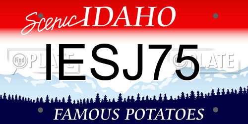 IESJ75 Idaho License Plate