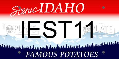 IEST11 Idaho License Plate