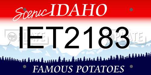 IET2183 Idaho License Plate