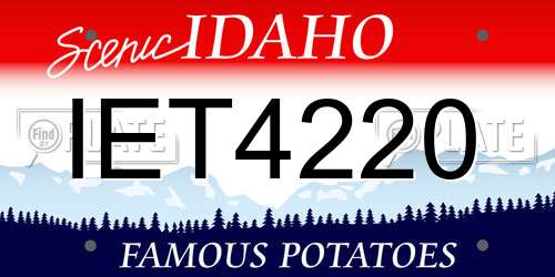 IET4220 Idaho License Plate