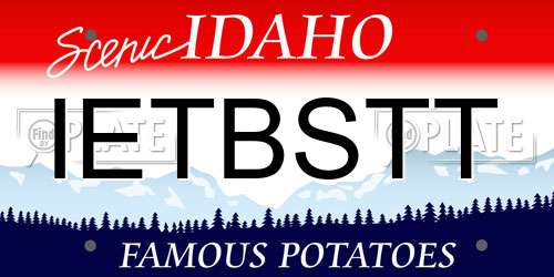 IETBSTT Idaho License Plate