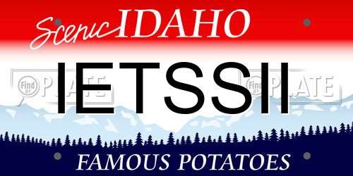IETSSII Idaho License Plate
