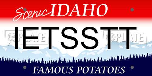 IETSSTT Idaho License Plate