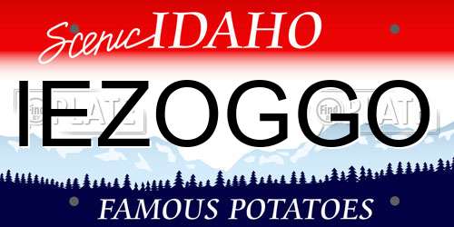 IEZOGGO Idaho License Plate