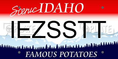 IEZSSTT Idaho License Plate