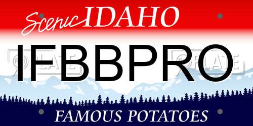 IFBBPRO Idaho License Plate