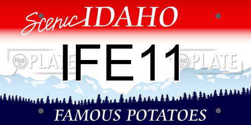 IFE11 Idaho License Plate
