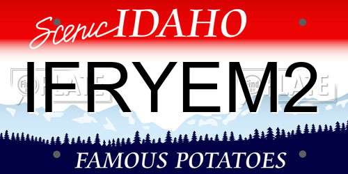 IFRYEM2 Idaho License Plate