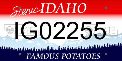 IG02255 Idaho License Plate