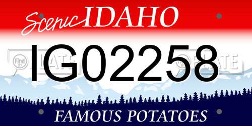 IG02258 Idaho License Plate