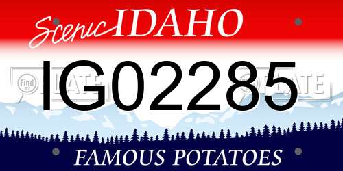 IG02285 Idaho License Plate