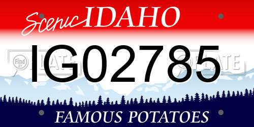 IG02785 Idaho License Plate