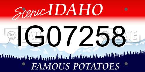 IG07258 Idaho License Plate