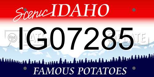IG07285 Idaho License Plate
