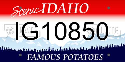 IG10850 Idaho License Plate