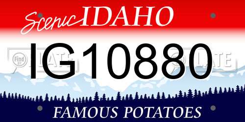 IG10880 Idaho License Plate