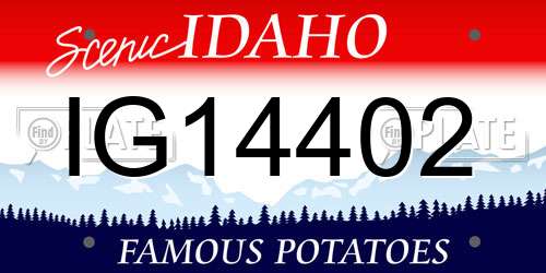 IG14402 Idaho License Plate