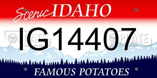 IG14407 Idaho License Plate